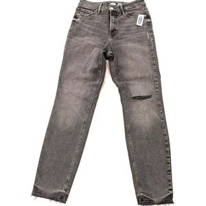 Old Navy Jeans Womens 8 Rockstar Super Skinny High Rise Distressed Raw Hem NWT